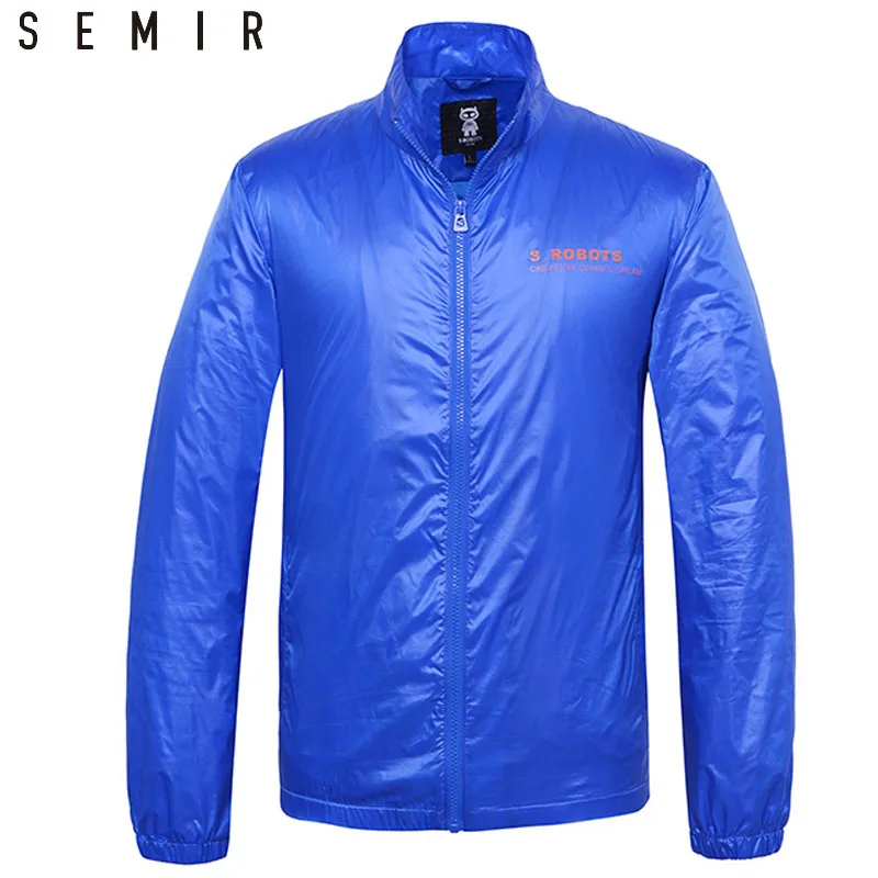 SEMIR куртки мужские Длинные рукава пальто мультфильм принт тонкие ветрозащитные