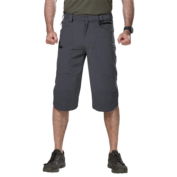FREE SOLDIER outdoor sports climbing tactical military men's cropped trousers quick-drying in summer lightweight and breathable - Цвет: Gary