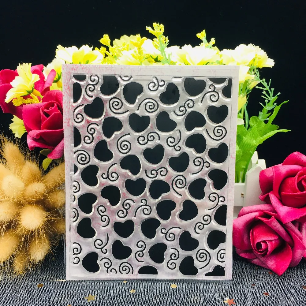 

Heart Pattern Transparent Clear Silicone Stamp DIY Scrapbook Sticker Album Envelope Decoration Ordinary Rubber Stamp A303