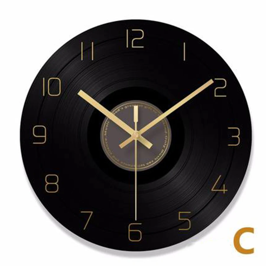 Виниловая пластинка настенные часы Ретро промышленные римские цифры черные часы jam Dinding Unik Винтаж Домашний Декор кухня 60C050