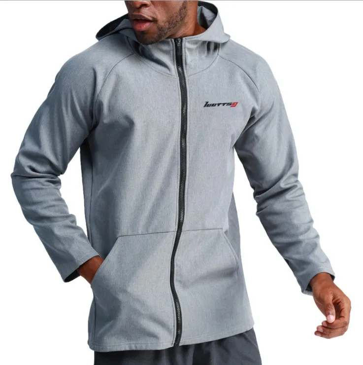 UABRAV Men's Running Shirt with Hooded Long-sleeved Sportwears Quick-dry Sport Training Tops 3colors3