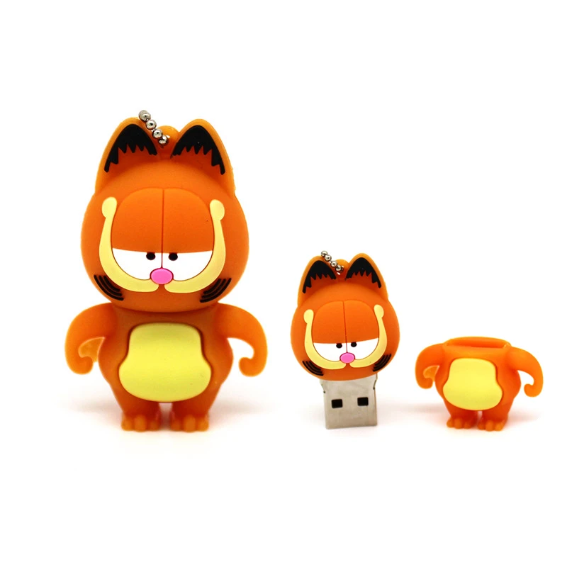 Лидер продаж милая Флешка catoon Garfield cat 4 ГБ 8 16 32 USB флеш накопитель флешка 2 0|USB