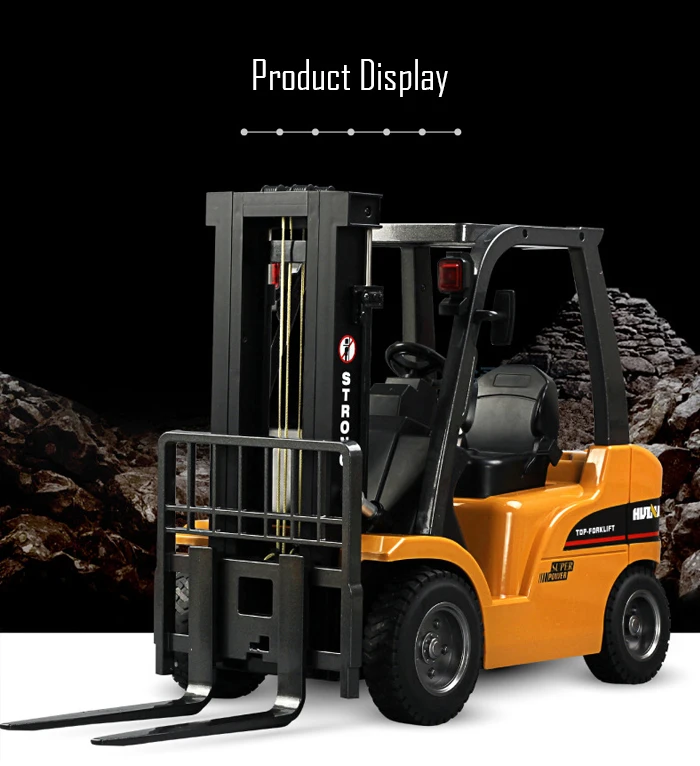 HuiNa Toys RC Car Forklift Truck 8 Channel 2.4G 110 RC Excavator C (1 (15)