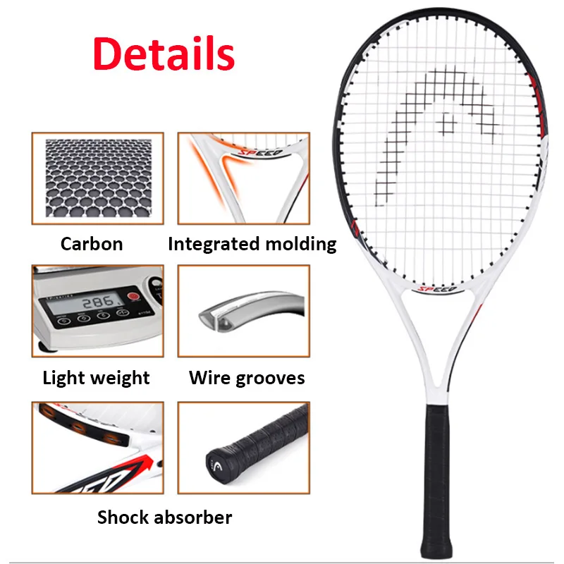 مضرب تنس رئيس Padel Raquetas دي تنيس Profesionales مجداف تنس حقيبة سلسلة الاسكواش التدريب على قبضة يستمتع الاكسسوارات