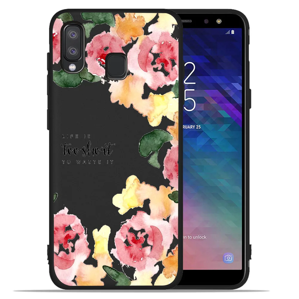 Черный ТПУ чехол для Samsung Galaxy A6 A8 Plus 2018 A10 A20 A30 A40 A50 A70 A320 A520 A720 A7 A9 Coque Etui панда Хаски