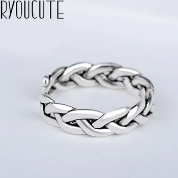 

New Arrivals 925 Sterling Silver Weave Rings for Women Adjustable Wedding Ring Fashion Jewelry