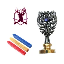 Подпись индивидуальная восковая печать комплект печатей шестиугольник олень металлический Дракон ручка подарок Винтаж посылка свадебные приглашения печать штамп