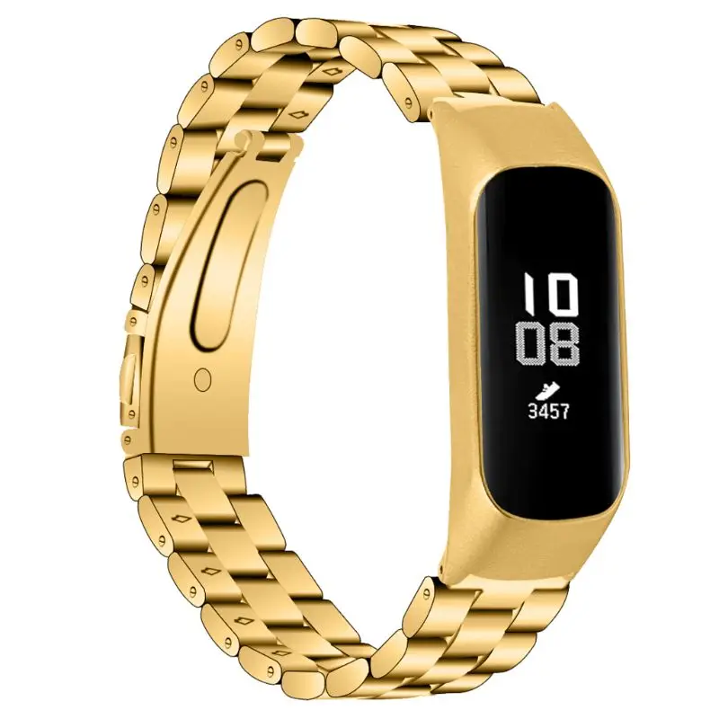 Ремешок из нержавеющей стали для samsung Galaxy fit-e SM-R375, Миланский Браслет, ремешок для часов, сменный металлический сетчатый Браслет - Цвет ремешка: GD