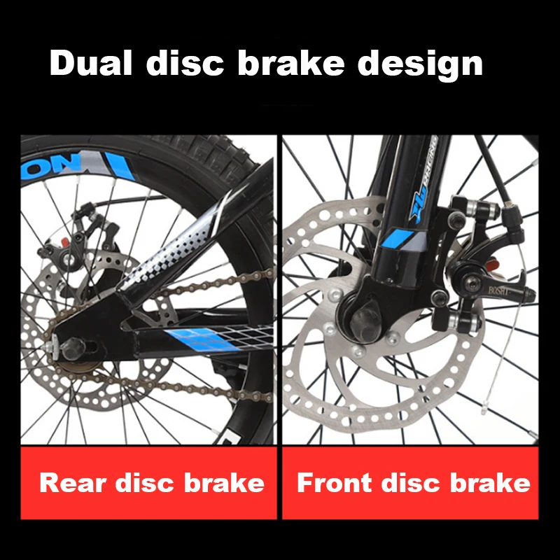 Cheap 18/20 inch mountain bike Children bicycle front and rear disc brakes single speed children