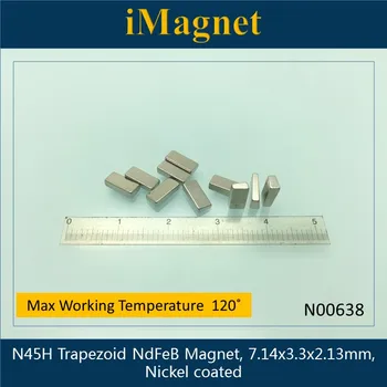 

N00638 20pcs N45H Trapezoid Rare Earth Neodymium Magnet,7.14x3.3x2.13mm,Cuboid Ndfeb Magnet ,Home Decorations Fridge Magnet
