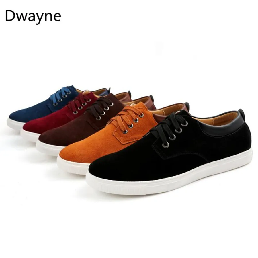 Dwayne Fashion Spring/Autumn Suede Men's Shoes Leather Casual Breathable Shoes Flats Size 38-49 Men's vulcanize shoes Dwayne Fashion Spring/Autumn Suede Men's Shoes Leather Casual Breathable Shoes Flats Size 38-49 Men's vulcanize shoes