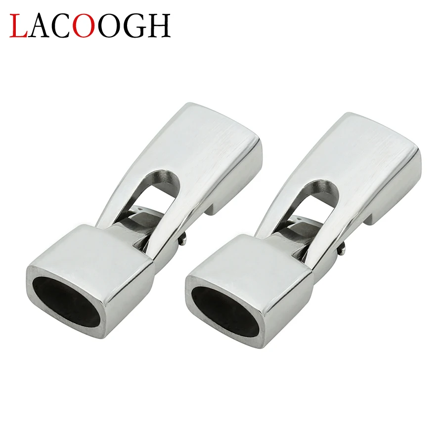 Fashion Silver Color Connectors 10*5.5mm Stainless Steel Snap Clasps