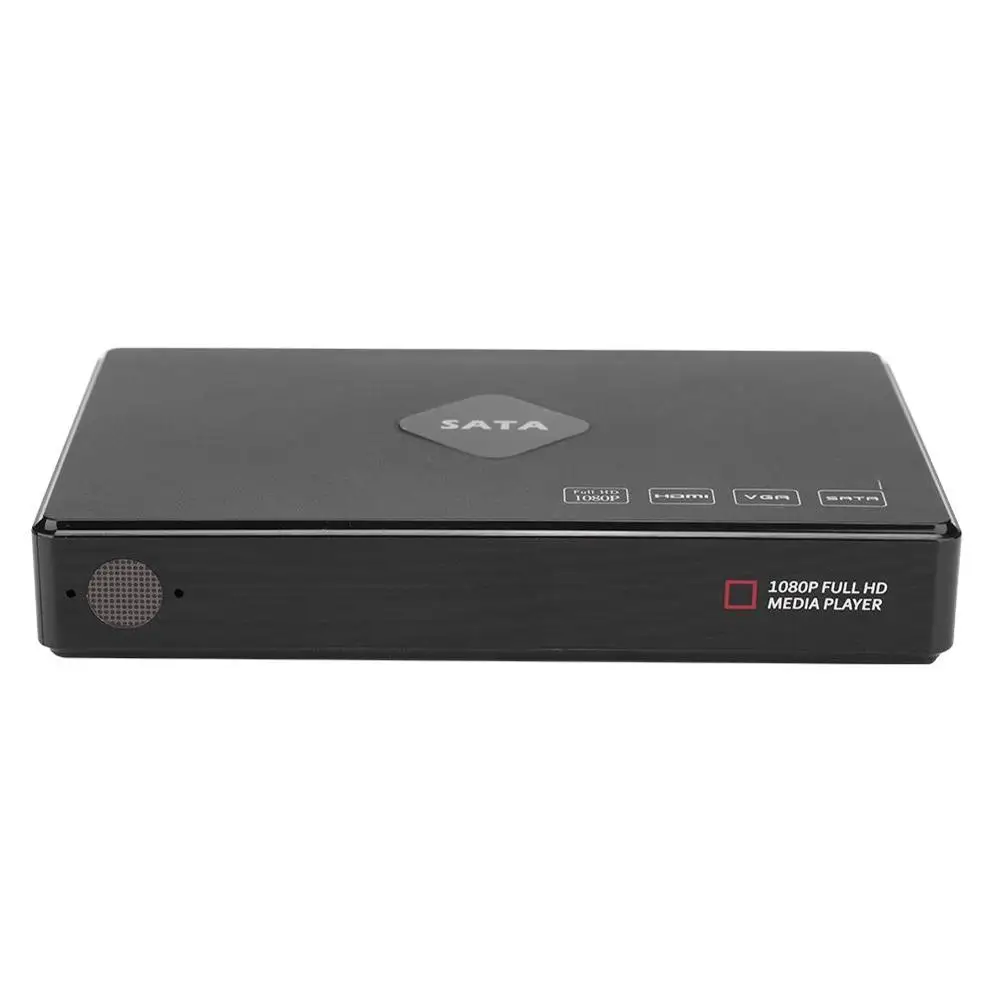 Мини Full HD 1080P 2 5 дюймовый SATA HDD плеер Видео Аудио медиаплеер 80G (100 240 V)