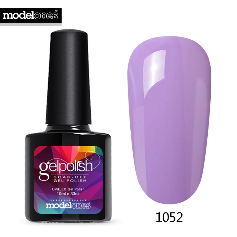 Modelones Colorful Nail Art Led Gel Polish Soak Off Shining Nail Gel Varnish Long Lasting Enamel Semi Permanent Lacquer Gel - Color: 1052