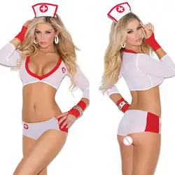Трехточечная пикантная форма медсестры Соблазнительная ролевая женская униформа для медсестры
