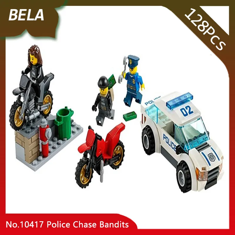 

Bela 10417 128pcs City Series Police Chase Highway Bandits Model Building Blocks Educational Toys Compatible with Legoings