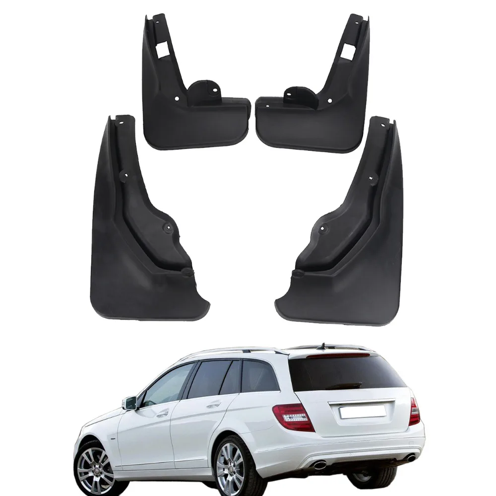 Car Front & Rear Mud Flaps for Mercedes Benz C Class W204 C350 C300