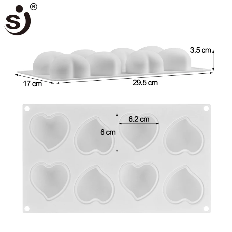 SJ обновление силиконовых форм для выпечки Торты любовь сердце выпечки лоток формы для Мусса украшения торта формы инструменты для изготовления шоколада для конфет выпечки