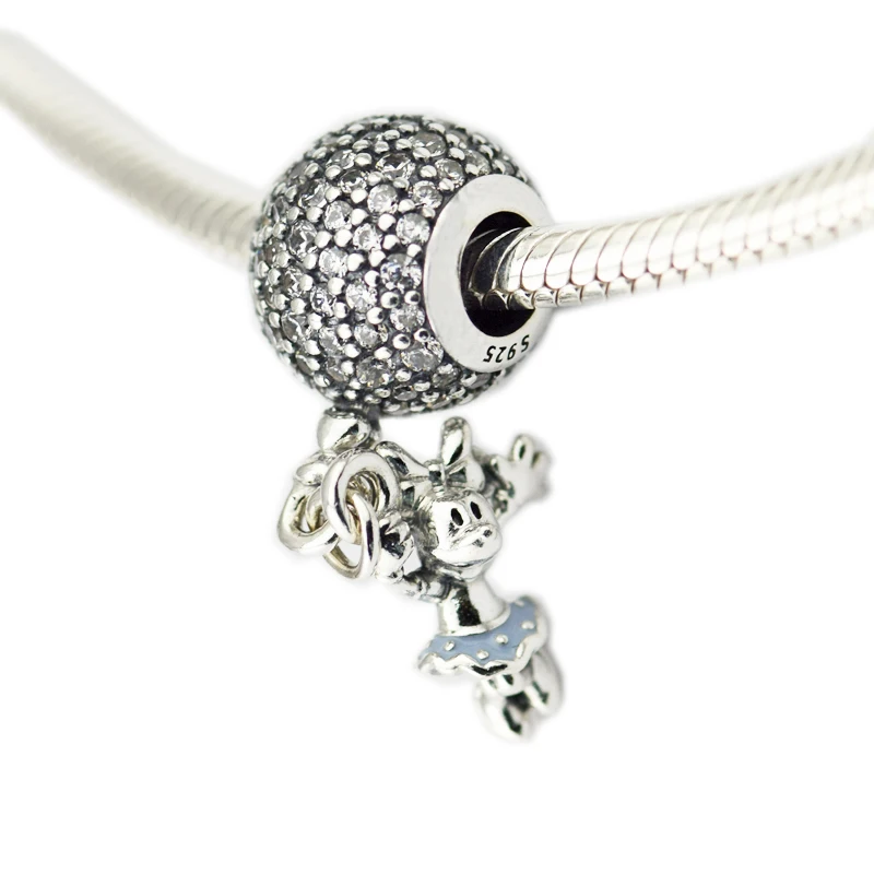 

Pandulaso Mother's Day Floating Mouse Hanging Beads Fits Charms 925 Silver Original Bracelets For Woman DIY Fine Jewelry Making