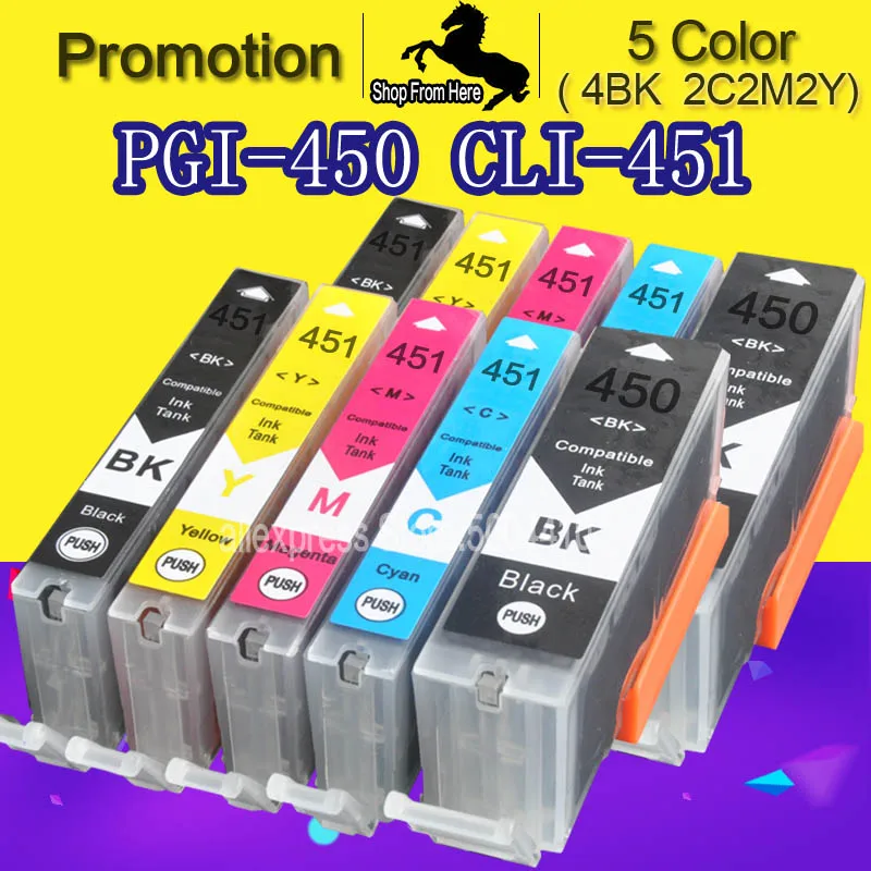 

PGI450 CLI451 PGI-450 CLI-451 Ink Cartridge for Canon pixma mg5440 mg5540 mg5640 mg6640 ip7240 mx724 mx924 ix6840