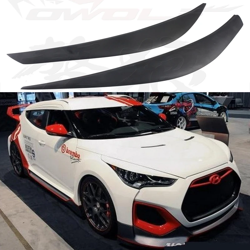 for Hyundai Veloster FRP Primer Car Headlight Eyelid Eyebrows Cover