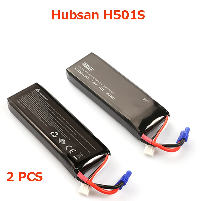 2 Pezzi Originali Hubsan H501S H501C Li-Po Batteria Rc Drone Quadcopter Ricambi Accessori