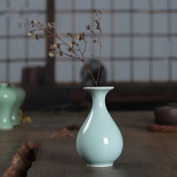 

WIZAMONY New Arrival Traditional Chinese Longquan Porcelain Tabletop Vase Decroation Lagenaria Siceraria Form Low Price