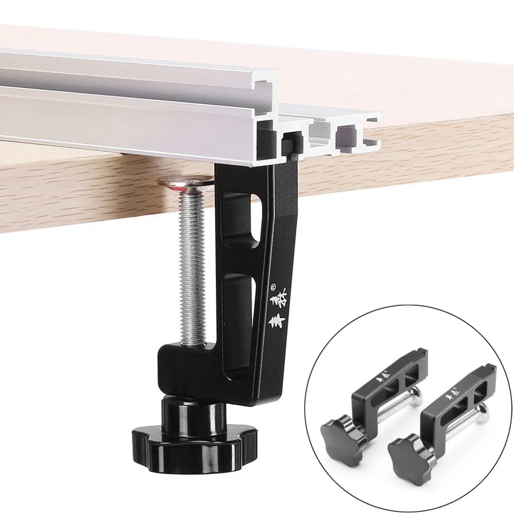 

2Pcs Professional 45-type Woodworking Clamp G Clip Dedicated Fixture for T-track Chute Woodworking Tool Sturdy Durable L*B