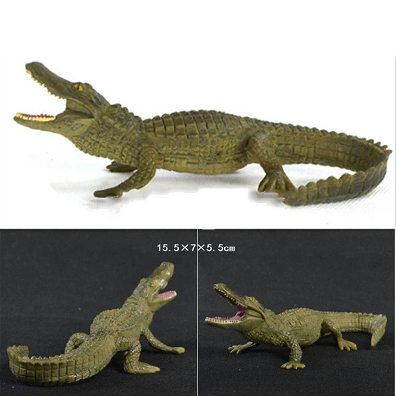 1* Аллигатор Крокодил реалистичный зоопарк диких животных Рисунок пластиковая игрушка модель дети