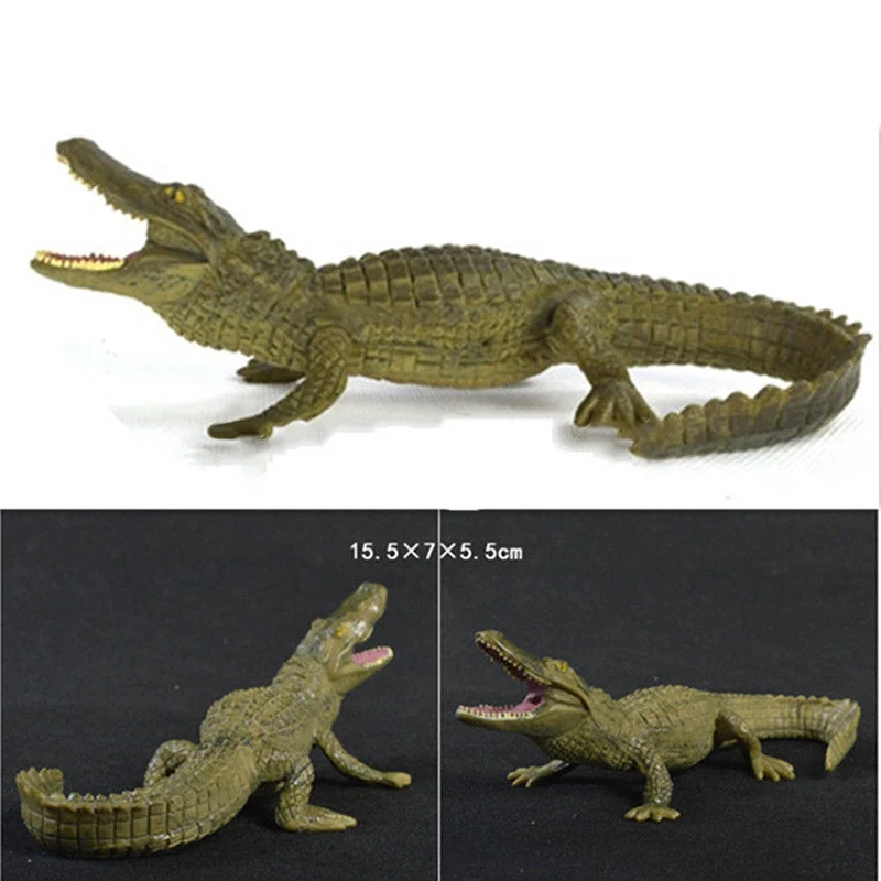 

1* Alligator Crocodile Realistic Zoo Wild Animal Figure Plastic Toy Model Kids