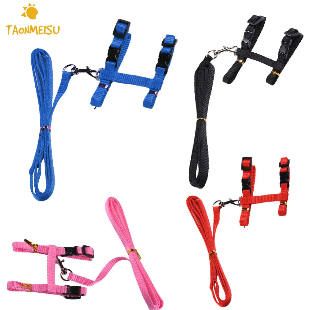 

Adjustable Nylon Cat Kitten Leash Hardness Basic Collars for Pets Animals Durable Walking leads Pets Supplies