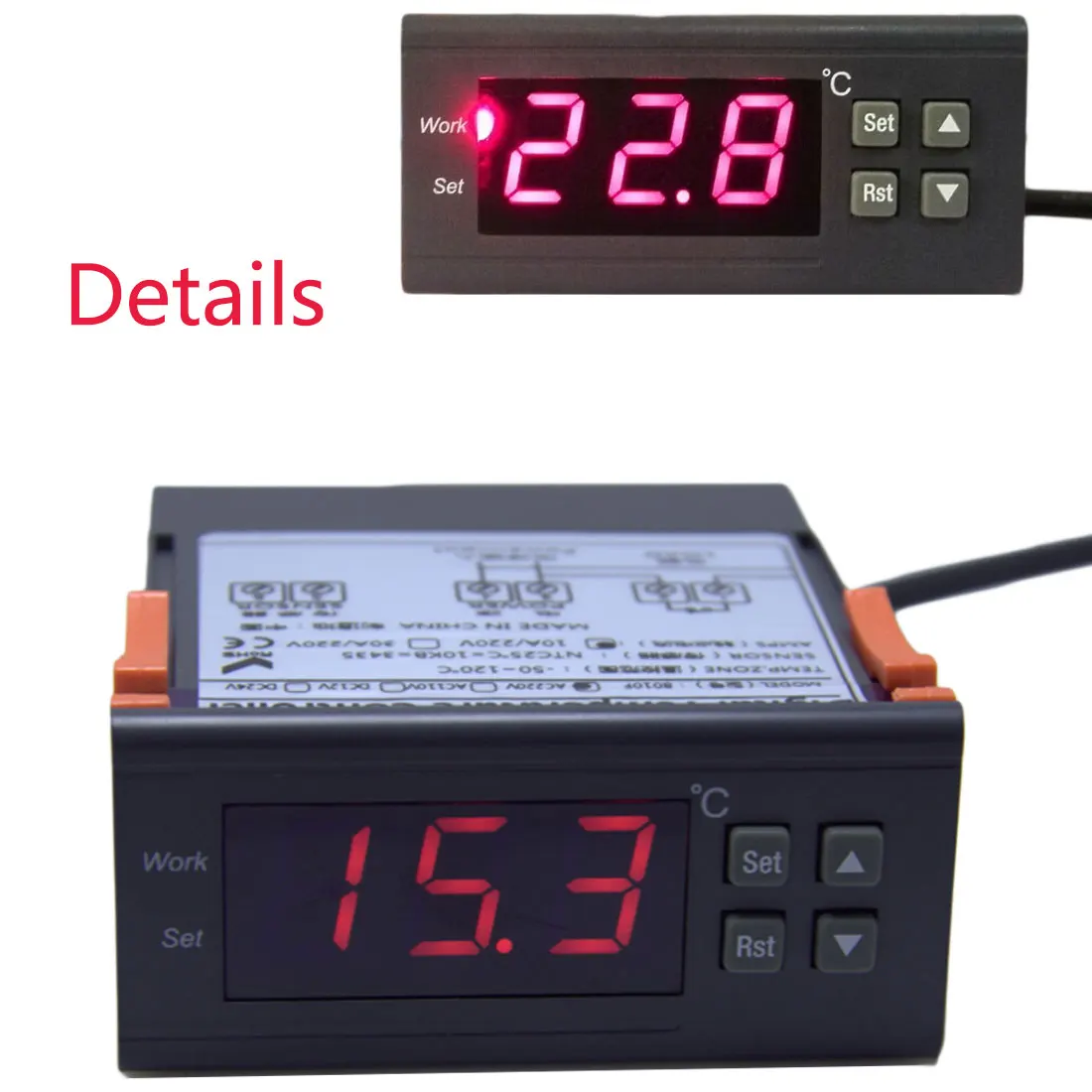 

220V thermostat temperature controller regulator weather station thermoregulator temperature sensor digital thermometer meter