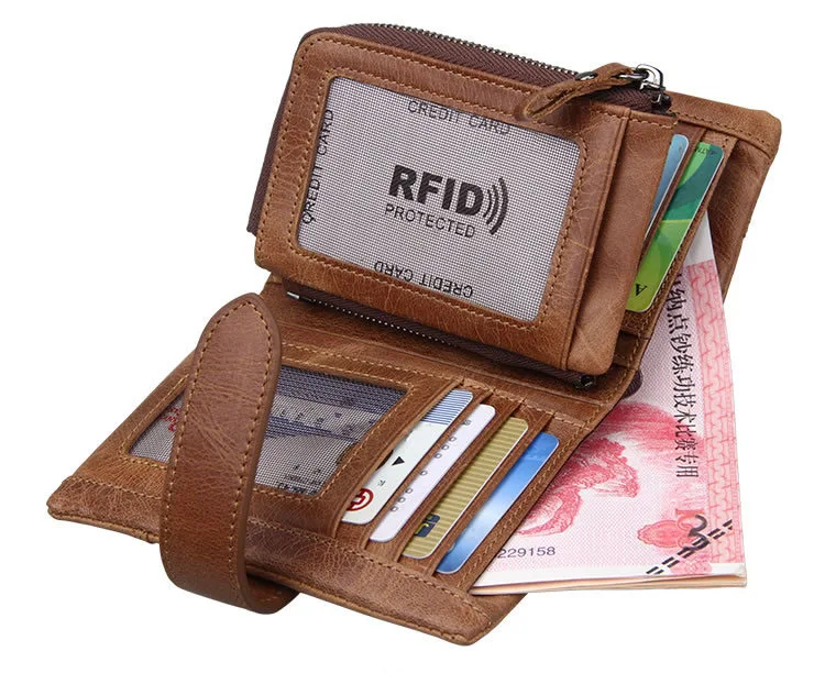 Натуральная кожа мужской небольшой бумажник на молнии карманные мужские кошельки Portomonee мужской короткий брендовый Кошелек для монет Perse Carteira для Rfid