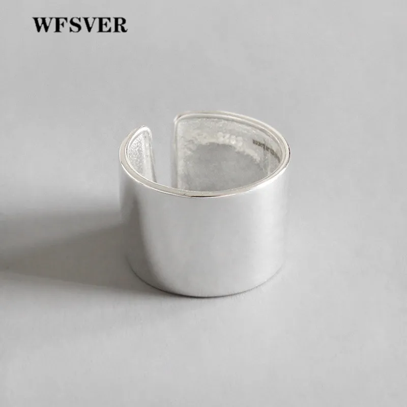 WFSVER INS минимализм гладкое широкое лицо незамкнутые кольца с регулируемым