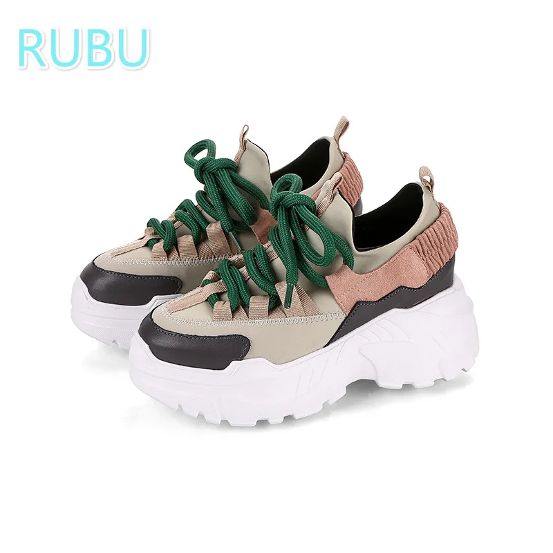 

2018 New Spring Women Shoes For Woman Casual Shoes Wild Platform Heels Female Leisure Comfortable Platform Sneakers Size35-40