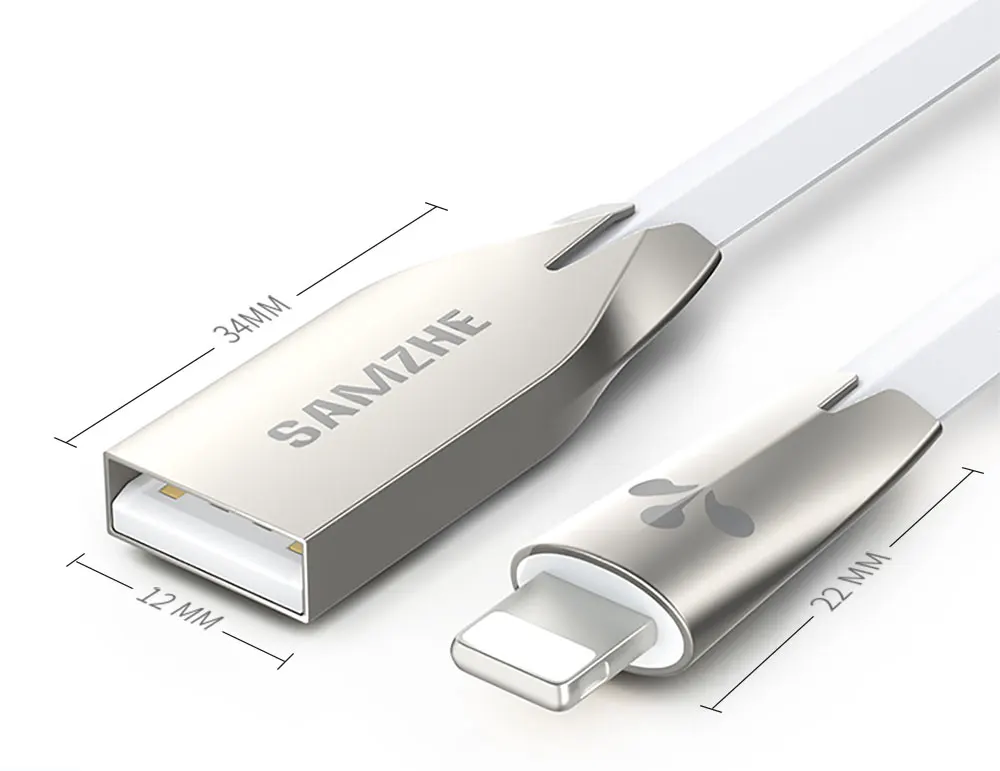 SAMZHE USB кабель для зарядного устройства для iPhone 8 7 6 USB кабель для передачи данных для iPhone X iPad 2A кабель для быстрой зарядки мобильного телефона