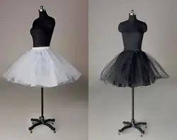 Горячие 3 слоя Короткая Юбка Белый И Черный Кринолин юбки/Underskirt Свадьба 2017