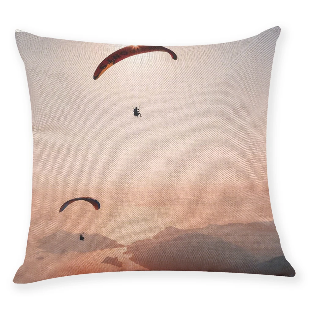 Cushion Case Gift Parachute Print pillow case linen One side printing