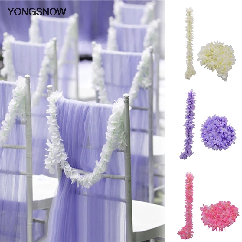 1Pcs 1m String Flowers Artificial Silk Flower Hanging Garland for Home