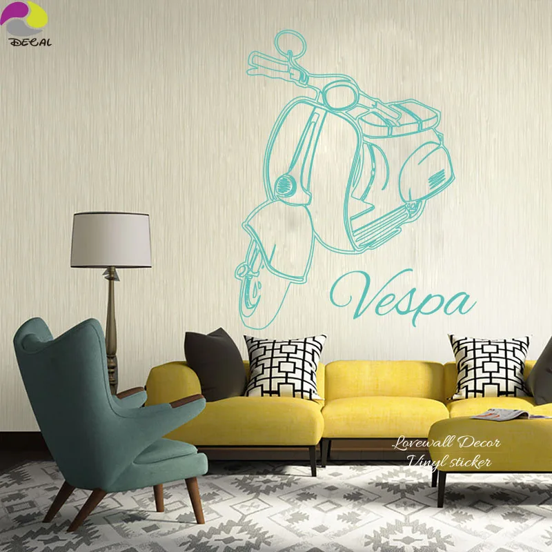 Праздничная Настенная Наклейка Vespa Roma наклейка на стену для спальни итальянского