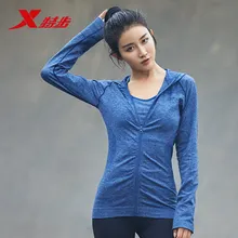 Xtep пальто женская осенняя и зимняя аутентичная трикотажная толстовка Комплексная тренировочная спортивная рубашка для бега 881128069425