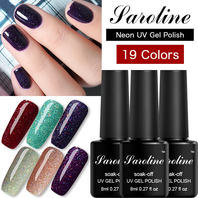 

Saroline 19 Colors Neon Series Gel Polish Set Semi Permanent Soak Off UV Gel Nail Polish Hybrid Varnish Enamels Nail Art