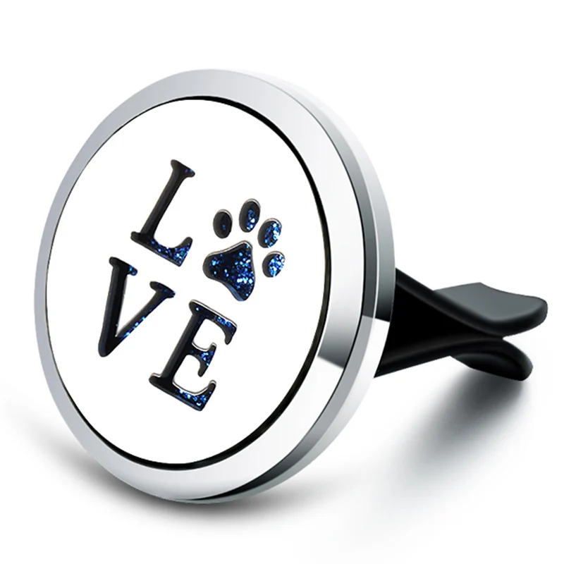 

DIY Exquisite Fashion Charm Perfume Aromatherapy Box Diffuser Car Air Fresh Diffuser Clip Footprint Decoration Necklace Pendant