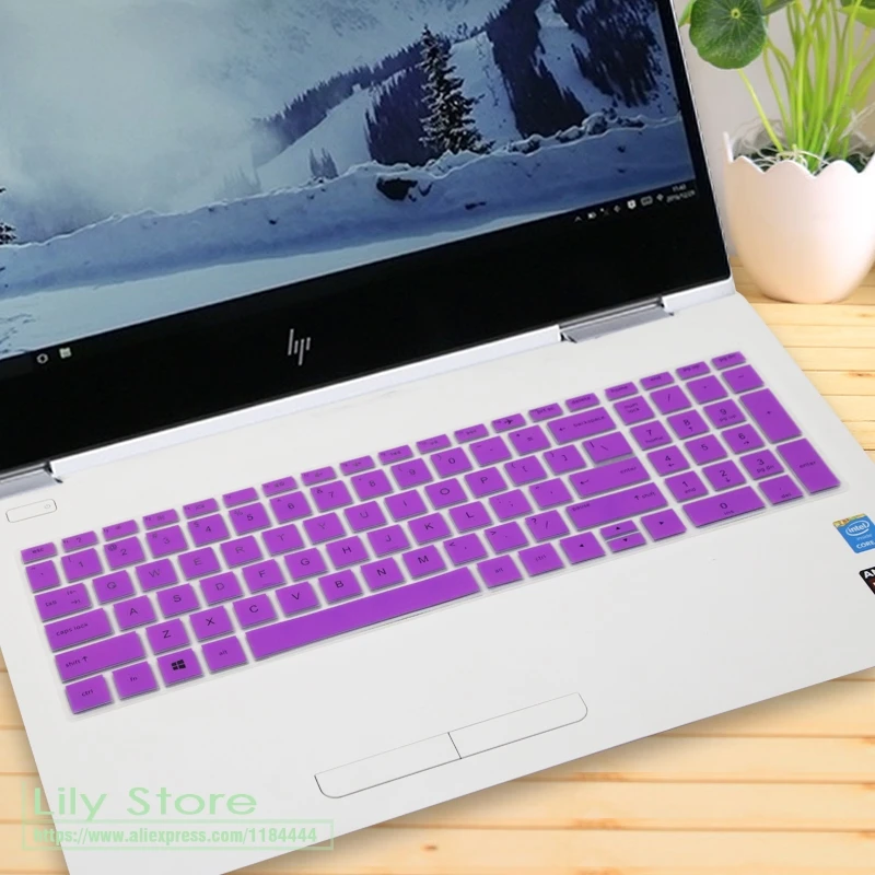15,6 дюймовый чехол-клавиатура для ноутбука hp Pavilion 250 G6 255 G6 256 G6 258 G6 T ноутбук - Цвет: purple