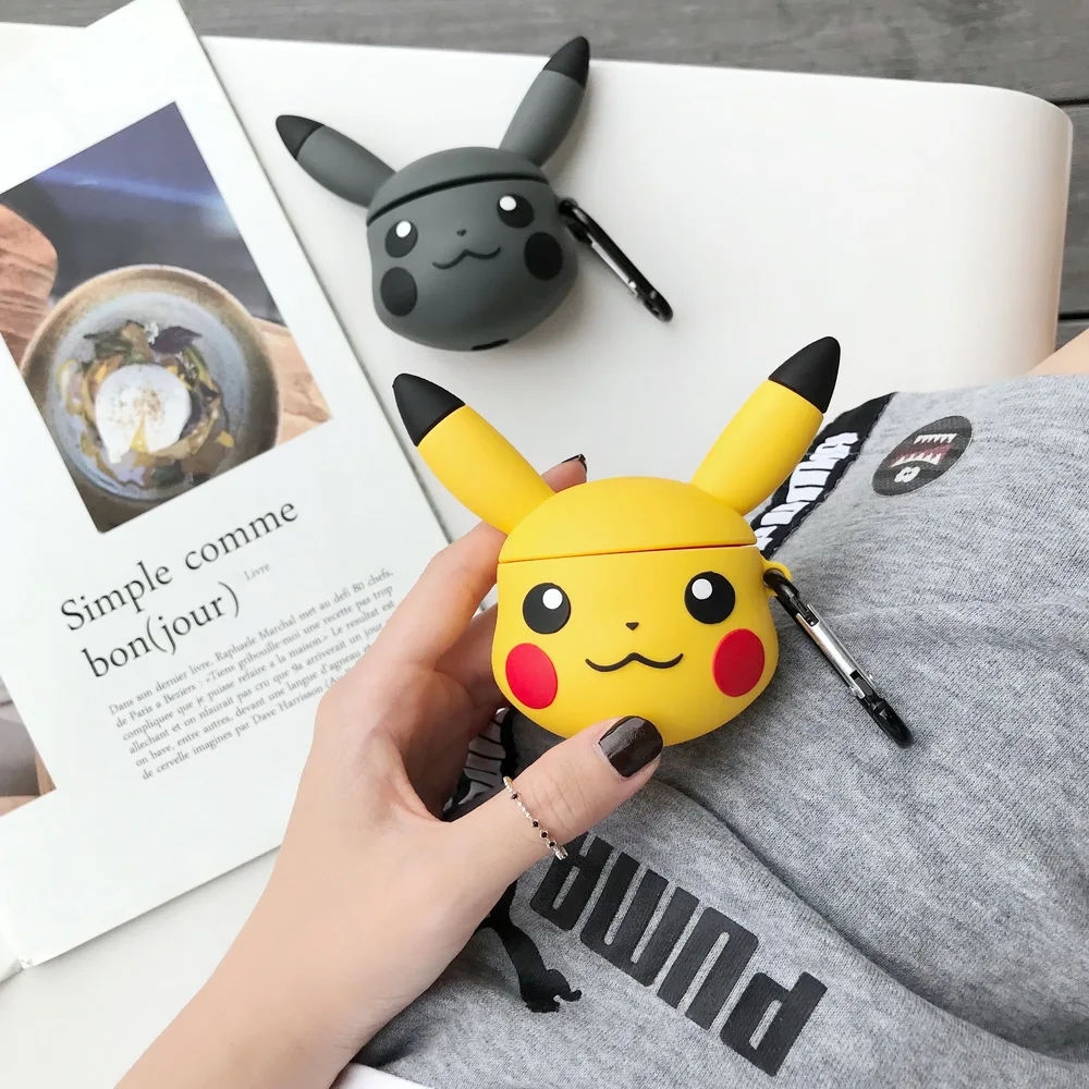 Милый мягкий силиконовый чехол kawaii для Airpods pika chu flash THUNDERBOLT PROJECT poke CARTOON Apple Airpods2 FRGMT чехол для наушников