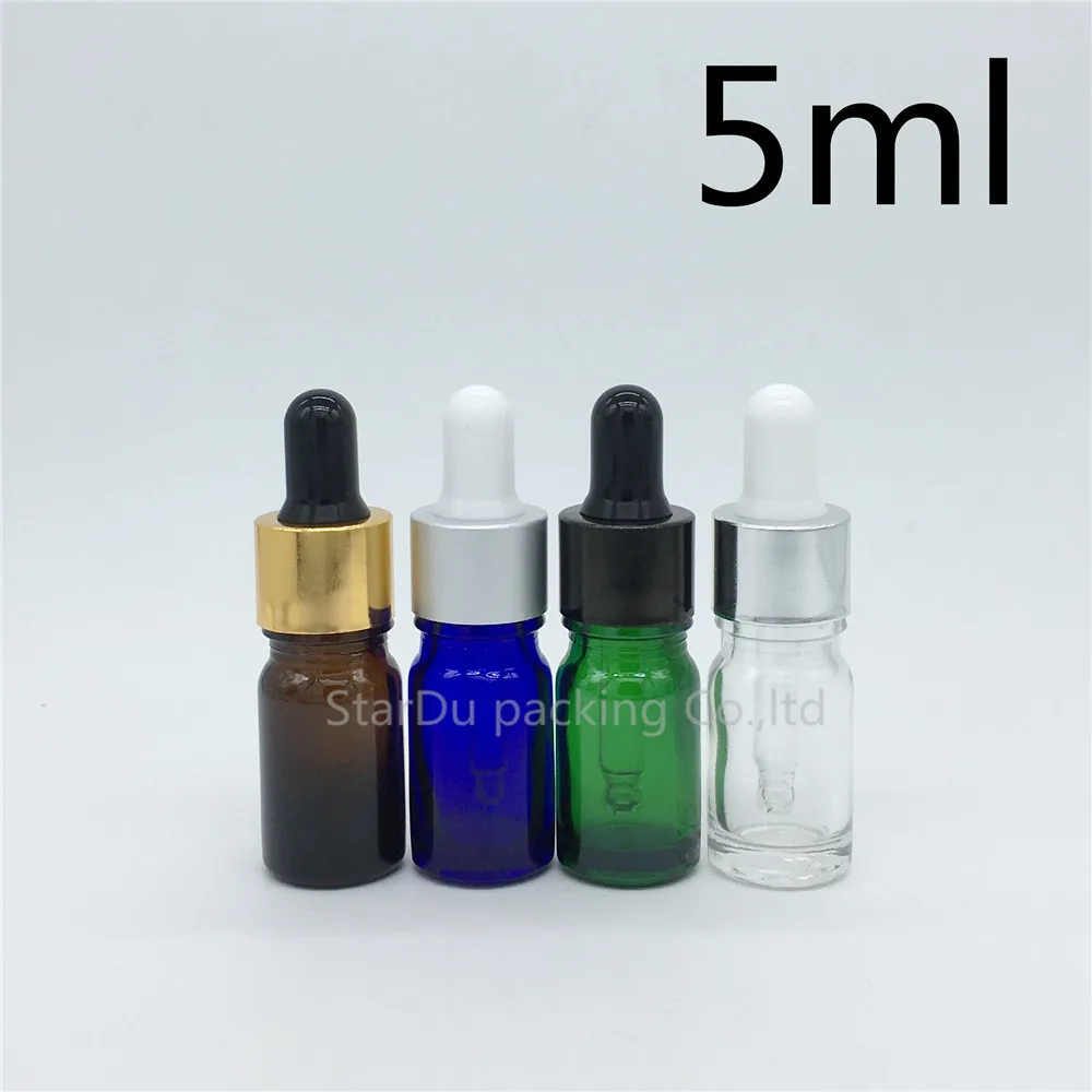 

Free Shipping 200pcs 5ml Glass Bottles Of Essential Oils Deployment Bottle Points Bottling cosmetic, Rubber Dropper Bottle