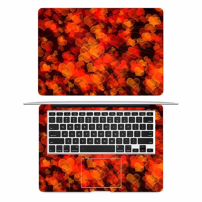 Розовые красные сердца ноутбук полное покрытие кожи для Apple Macbook Наклейка Pro Air retina