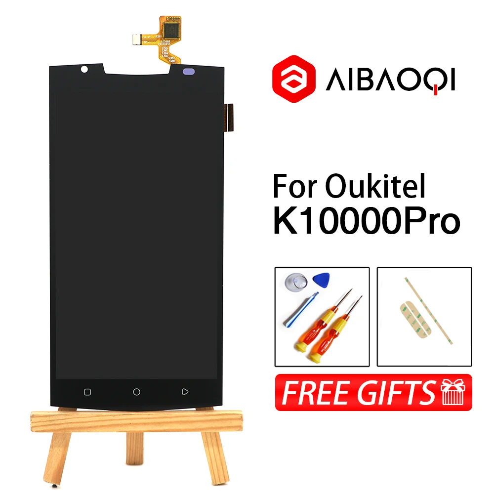 AiBaoQi 5,5 дюймовый сенсорный экран+ 1920x1080 ЖК-дисплей в сборе для Oukitel K10000 Pro Android 7,0 телефон