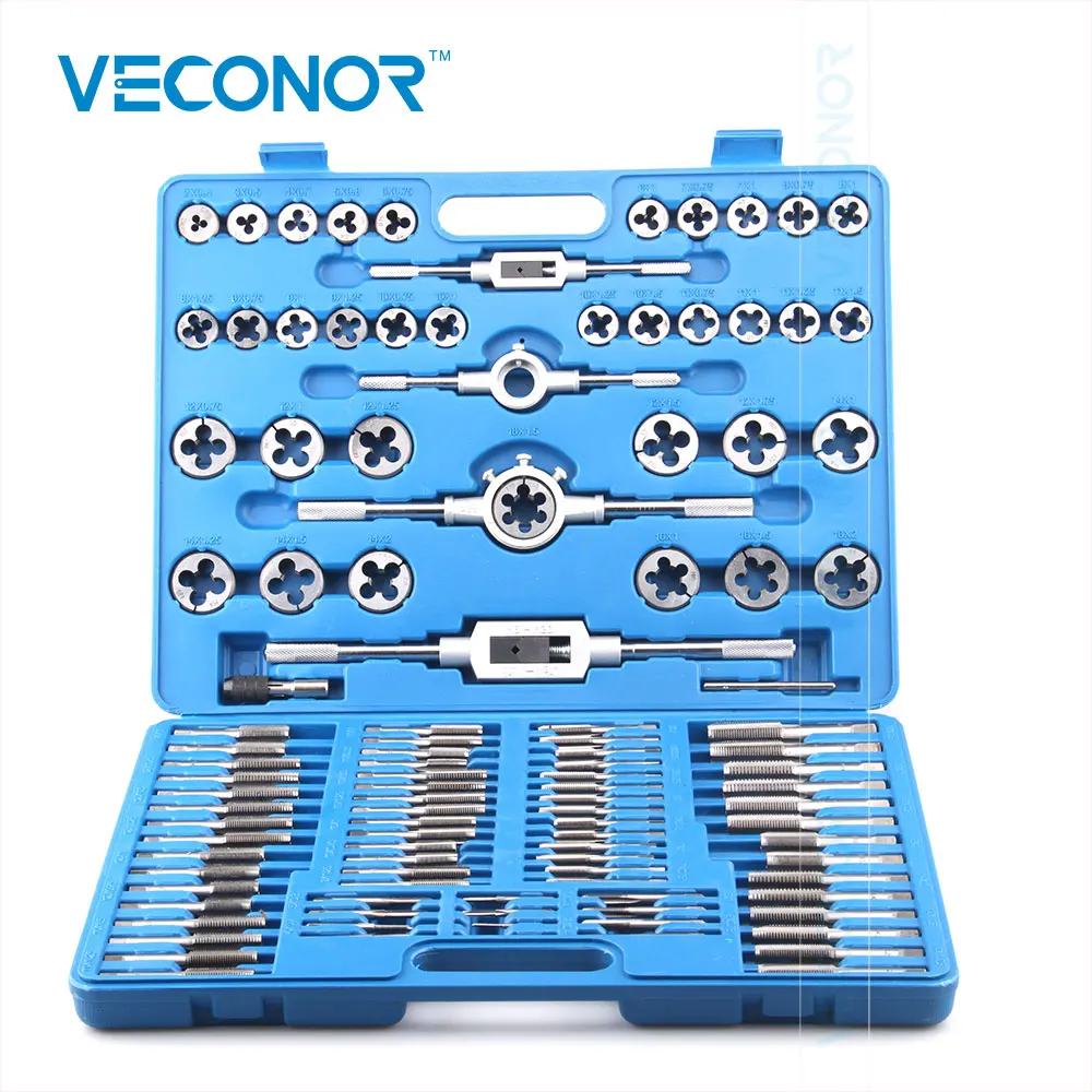 Veconor 110pcs tap and die set quality alloy steel tap and die kit for