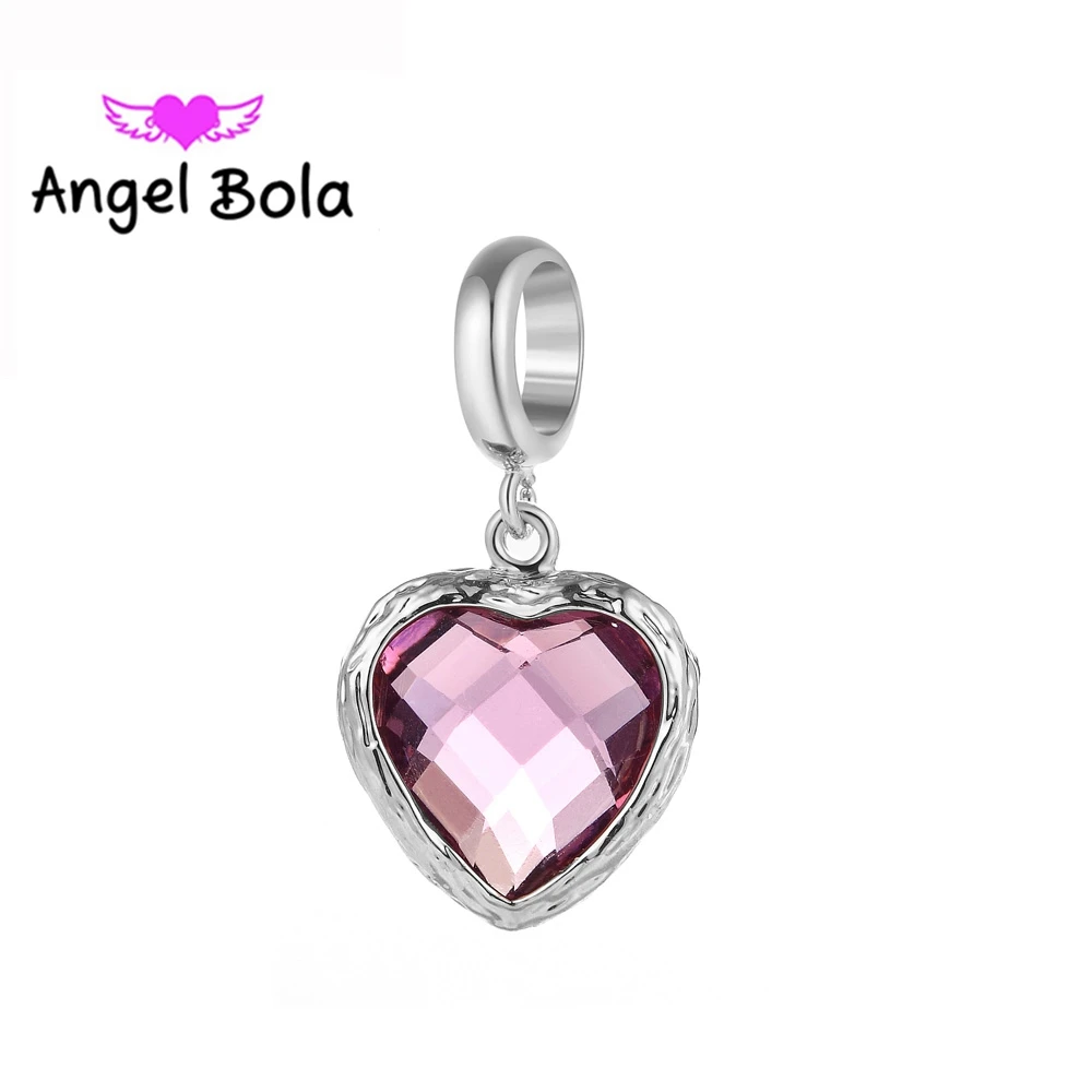 

Trendy Pryme New DIY Slide Beads Endless Bracelet Charm Love Heart Jewelry For Gift Zircon Round Copper Charms 3 Colors EP-019